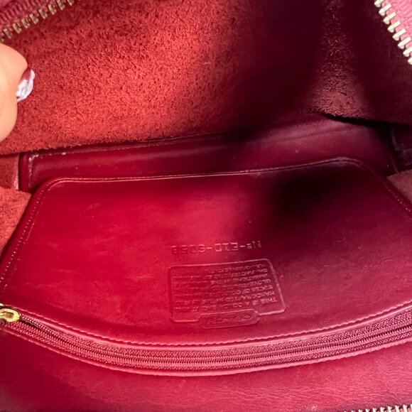 COACH Vintage Legacy Collection Hobo Shoulder Bag RedLeather - Picture 7 of 9